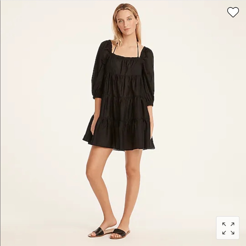 NWT Jcrew size L Puff Sleeve Voile Beach Dress